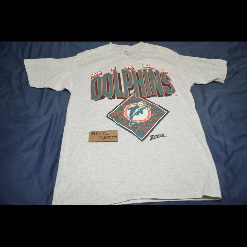 70’s Miami Dolphins NFL Football Zubaz Shirt sz M